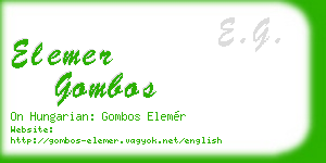 elemer gombos business card